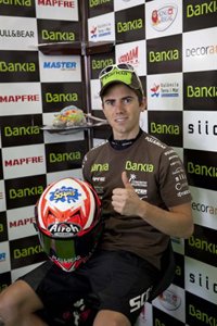 Motociclismo.- Nico Terol: "Me hacía mucha ilusión probar la Moto2, pero no vale la pena con la pista mojada"