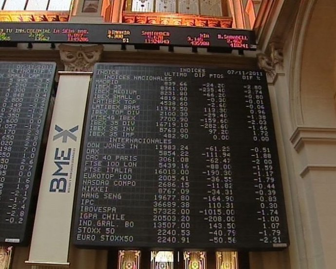 La Bolsa baja un 2,14%