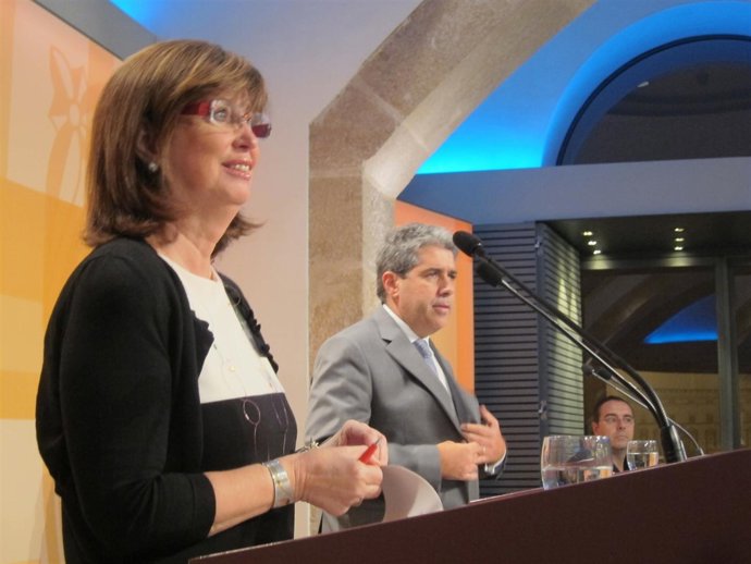 Irene Rigau Y Francesc Homs, En El Consell Executiu