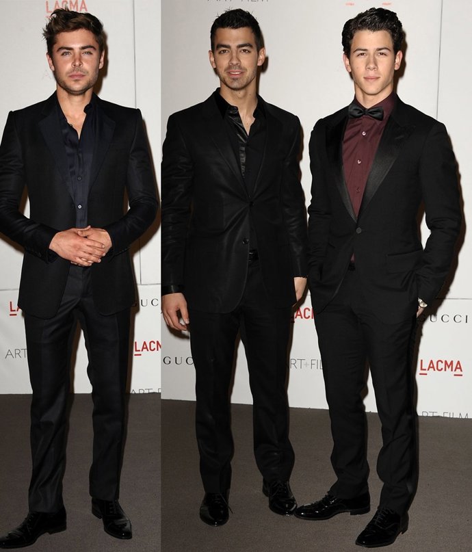 Montaje De Zac Efon, Joe Y Nick Jonas En La Gala LACMA 