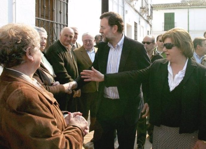 Imagen Difundida Por El PP-A De Una Visita De Rajoy A Constantina