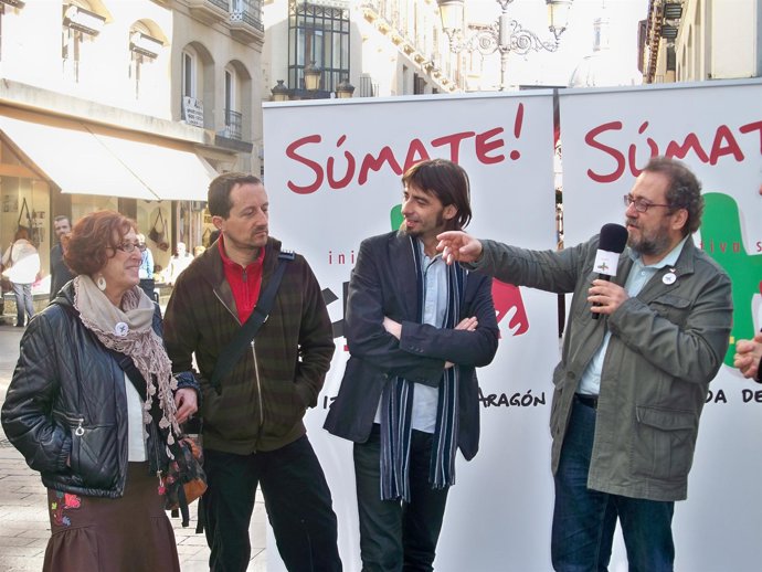 Los Cuatro Candidatos En La Plaza Sas 