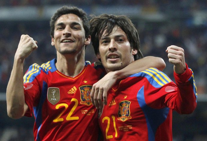 Jesús Navas y David Silva