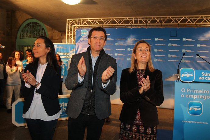 Feijóo Participa En Un Mitin En Marín.