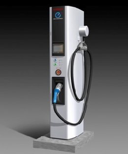 Poste De Recarga De Coches Eléctricos De Nissan Y Sumitomo