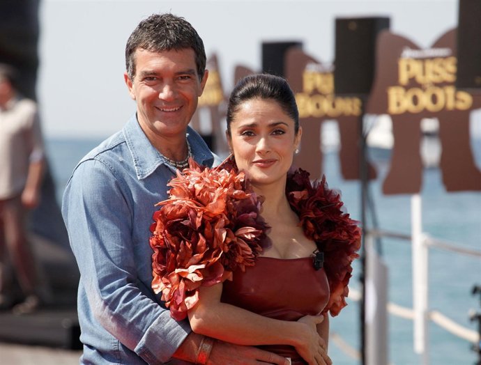 Antonio Banderas Y Salma Hayek En Cannes