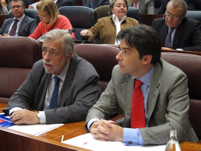 Los Consejeros De Transporte Y Economía, Antonio Beteta Y Percival Manglano