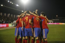 La Selección Sub-21 Celebra Uno De Los Goles