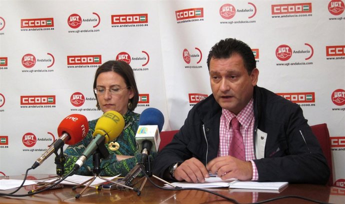 Miriam Pinillos (CCOO-A) Y Jose Manuel Guerrero (UGT-A)