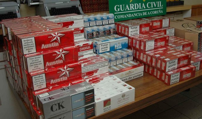Tabaco intervenido en Ferrol.