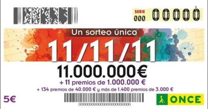 Cupón De La ONCE '11 Del 11 Del 11'