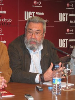 El Secretario General De UGT, Cándido Méndez, En Rueda De Prensa.