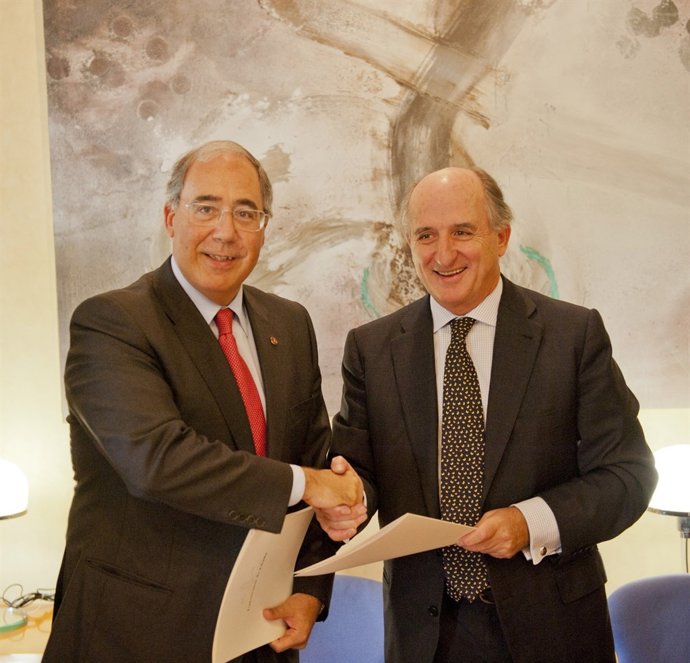 El President De Fundación Repsol, Antoni Brufau, Y El Rector De La Udl, Roberto 