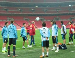 La Selección Española Se Entrena En Wembley