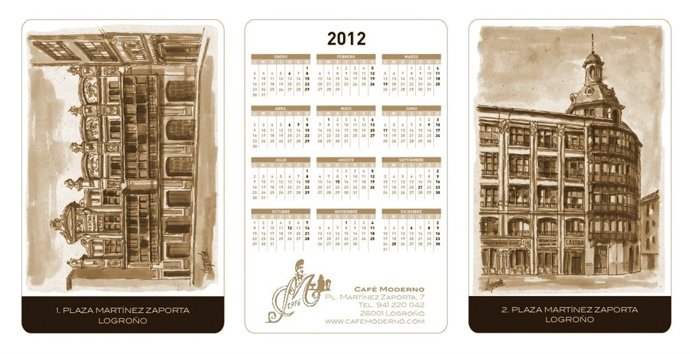 Calendarios 2012 Del Café Moderno