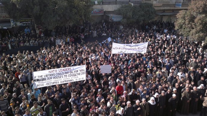 Manifestación, Protestas En Siria