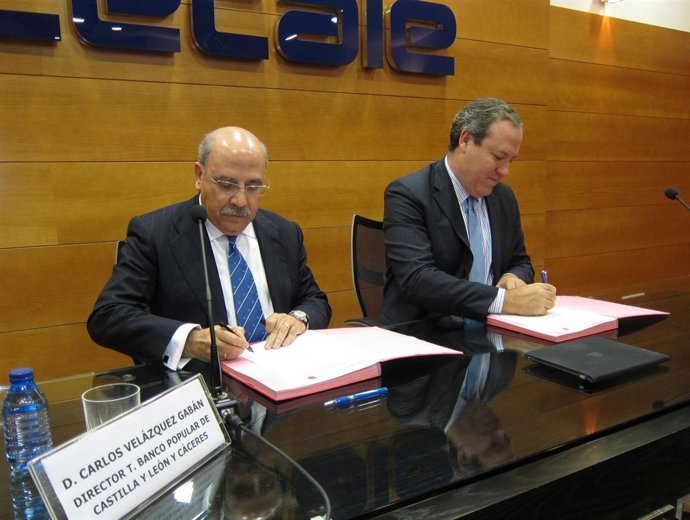 El Presidente De Cecale Y El Director De Banco Popular En Cyl Firman Un Convenio
