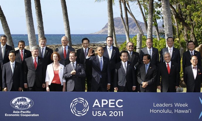 Obama Con Los Líderes Del APEC De 2011