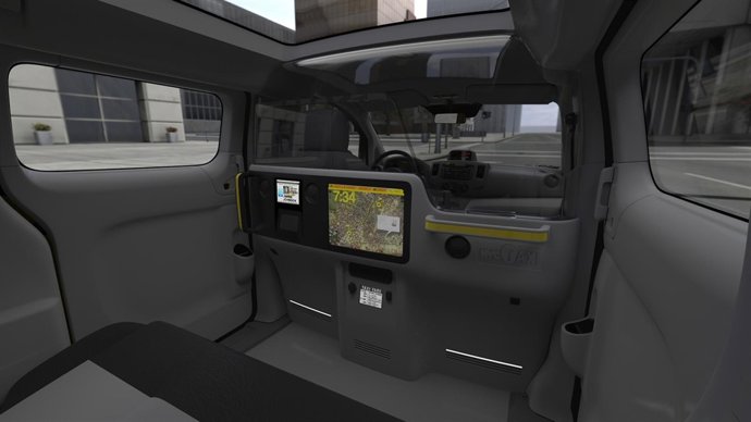 Interior Del Nissan NV200 Que Será Taxi En Nueva York