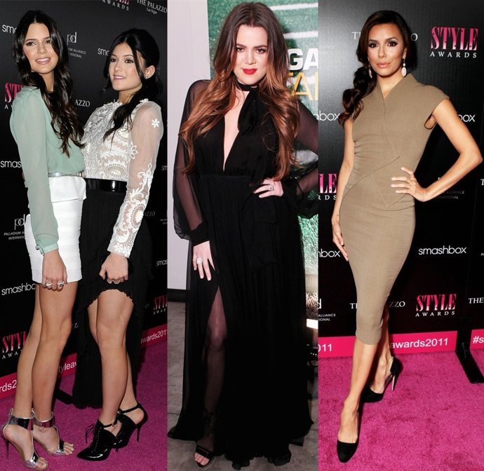 Kendall Y Kylie Jenner, Khloe Kardashian Y Eva Longoria En Los Premios Style