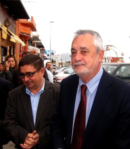 Griñán, Junto Al Secretario Provincial Del PSOE De Jaén, Francisco Reyes