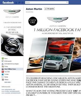 Página Facebook Aston Martin