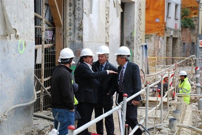 Chaparro Visita Las Obras Del Teatro Apolo
