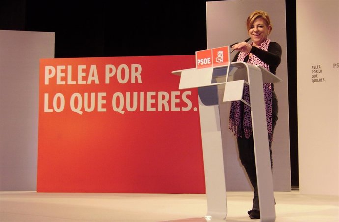 Elena Valenciano En Un Acto En Alcázar De San Juan