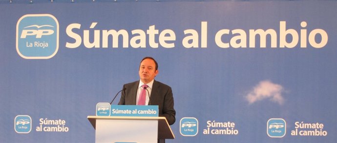 Pedro Sanz, Presidente Del PP En Un Acto En Logroño