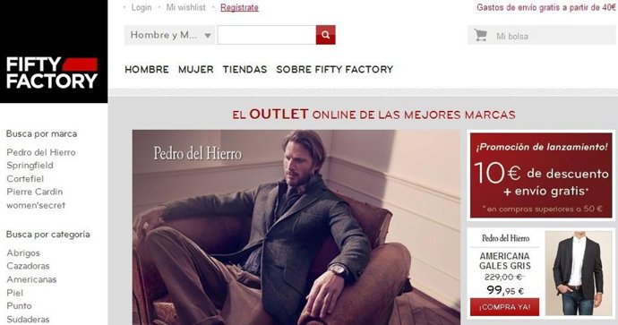 Página Web De Fifty Factory Por Cortefiel