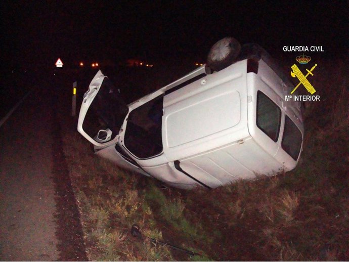 Vehículo Accidentado Que Ocupaban Los Dos Jóvenes Detenidos