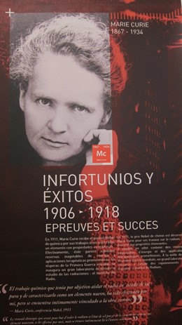 Cartel De La Exposición De Marie Curie En Madrid