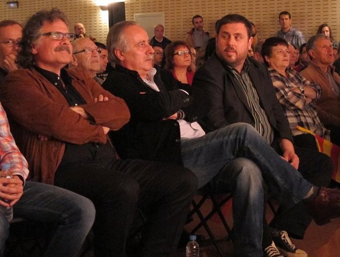 Joan Tardà (ERC) En Un Mitin En Igualada