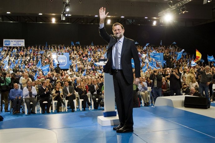 MARIANO RAJOY EN EL ACTO MITIN DE  VIGO
