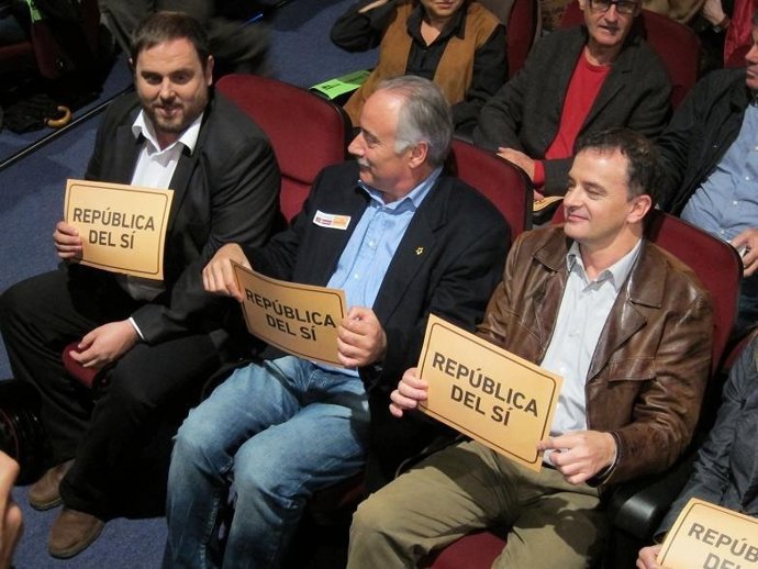 Oriol Junqueras (ERC), Joan Carretero (Reagrupament), Alfred Bosch (ERC)
