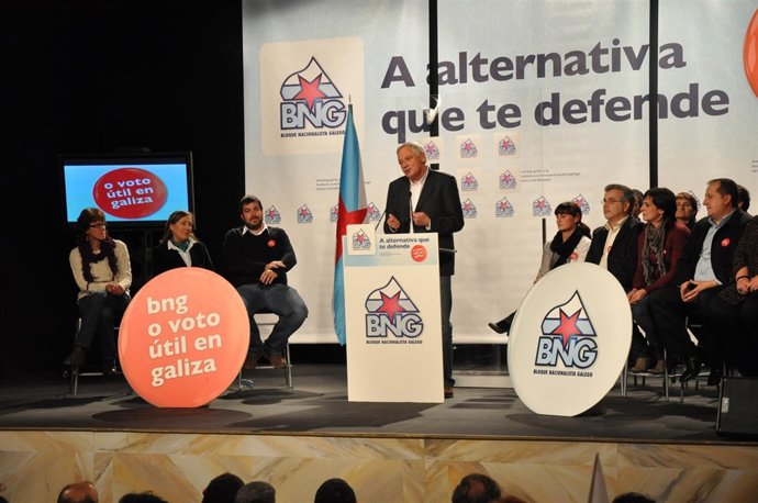 Guillerme Vázquez En Un Mitin Del BNG