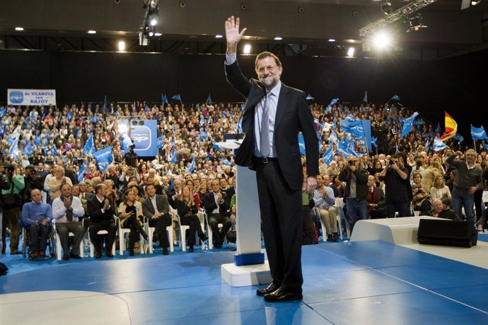 MARIANO RAJOY EN EL ACTO MITIN DE  VIGO