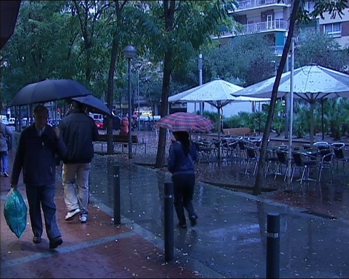 Lluvias Débiles En Barcelona