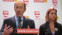 Rubalcaba elude valorar la tesis de Chacón de que una mujer catalana pueda liderar el PSOE