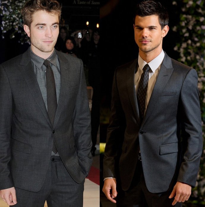 Montaje Robert Pattinson Y Taylor Lautner En Traje