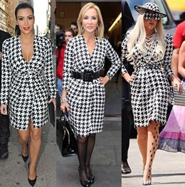 Montaje De Kim Kardashian, Carmen Lomana Y Lady Gaga Con El Mismo Vestido 