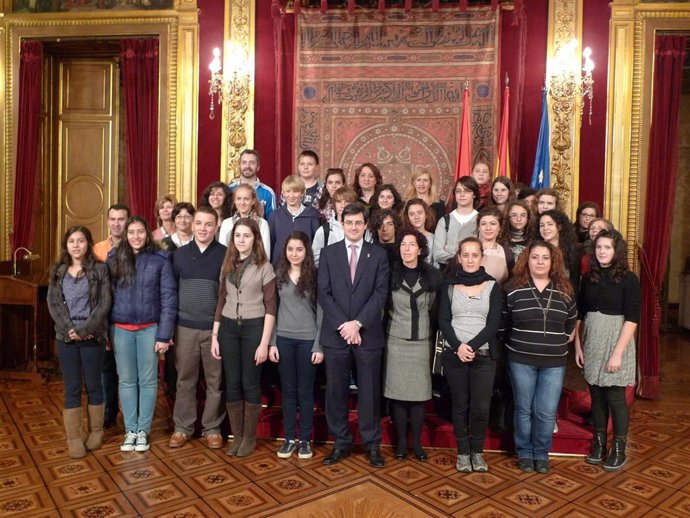 Recepción Al Grupo Que Participa En El Proyecto Europeo 'Comenius'.