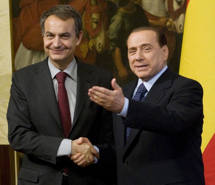 Zapatero y Berlusconi