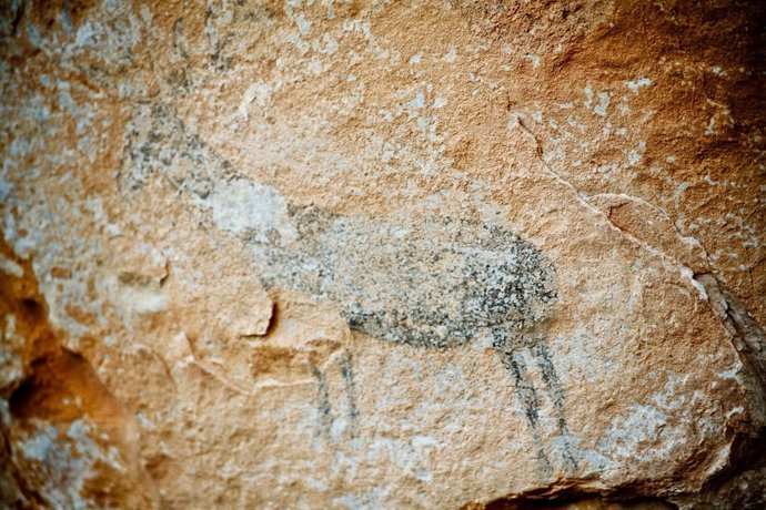 Una De Las Pinturas Rupestres De Jaraba (Zaragoza)