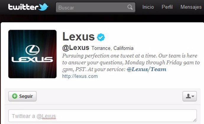 Cuenta En Twitter De Lexus