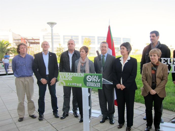 Egibar, Urkullu Y Candidatos Del PNV En San Sebastián