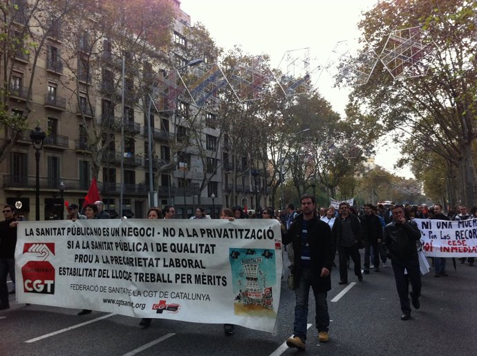 Manifestación De CGT Contra Los Recortes Sanitarios