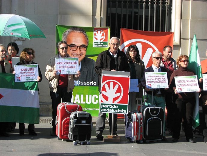 El PA Lee Ante El Consulado De Alemania La Carta Que Ha Enviado A Merkel