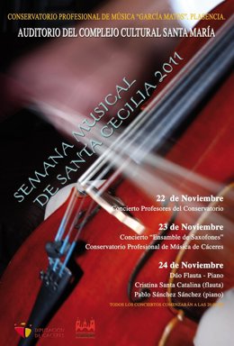 Cartel Conciertos 'Santa Cecilia'