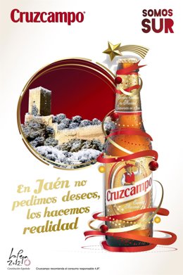 Cartel Publicitario De La Edición Especial Cruzcampo Navidad 2011.